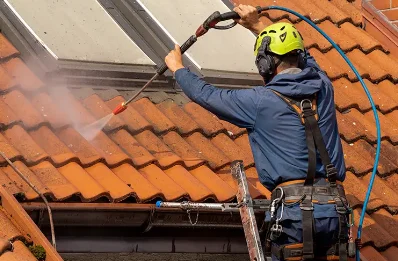 Démoussage et hydrofuge de toiture à Tessel